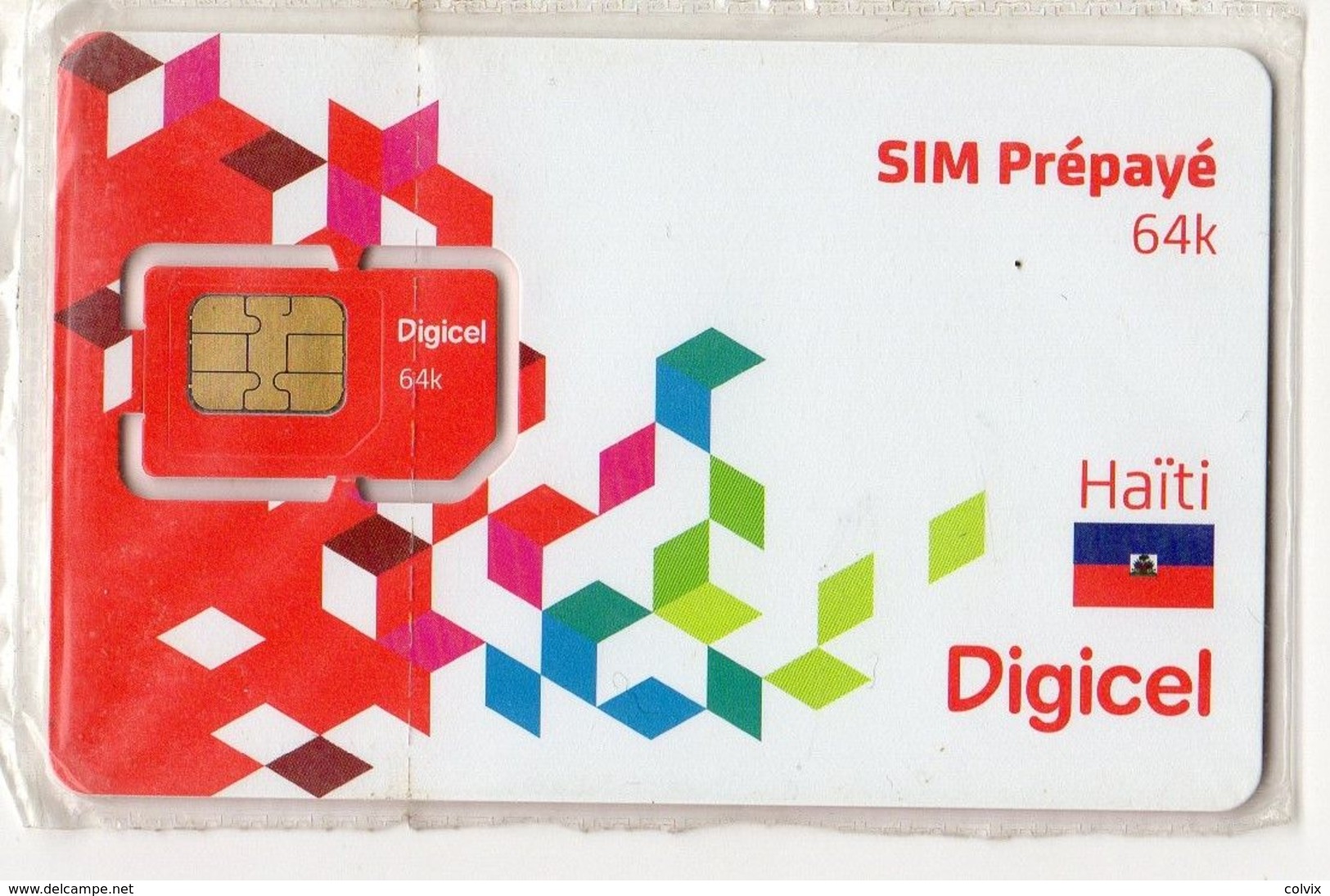 HAITI CARTE GSM DIGICEL VERSO NUMEROTEE - Haïti