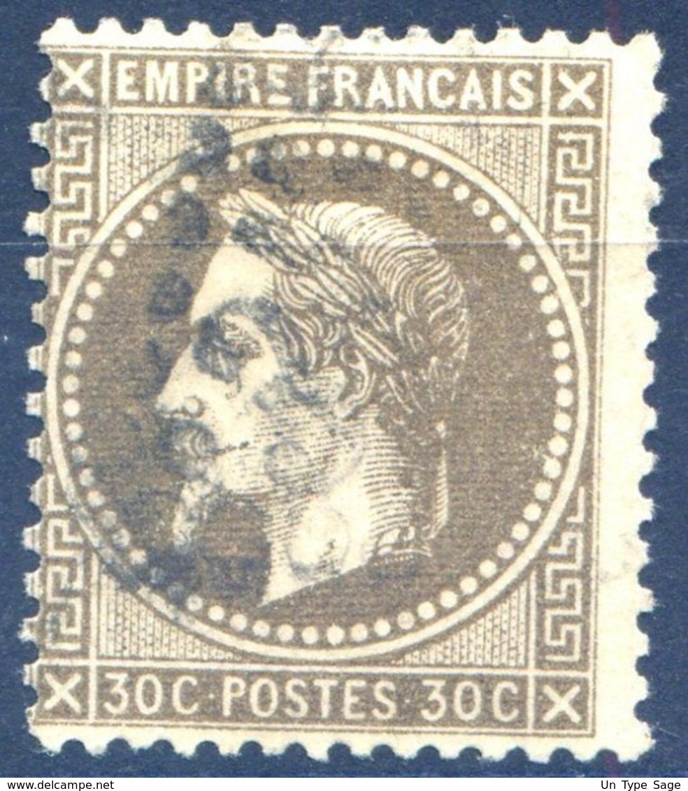 France N°30b Brun-noir - Oblitéré - (F640) - 1863-1870 Napoleon III With Laurels