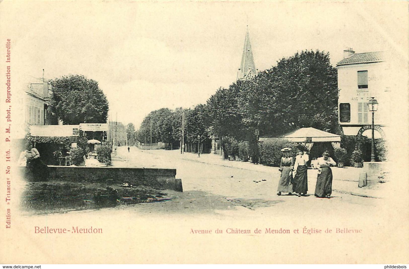 HAUTS DE SEINE   MEUDON  BELLEVUE  Avenue Du Chateau Et église - Meudon