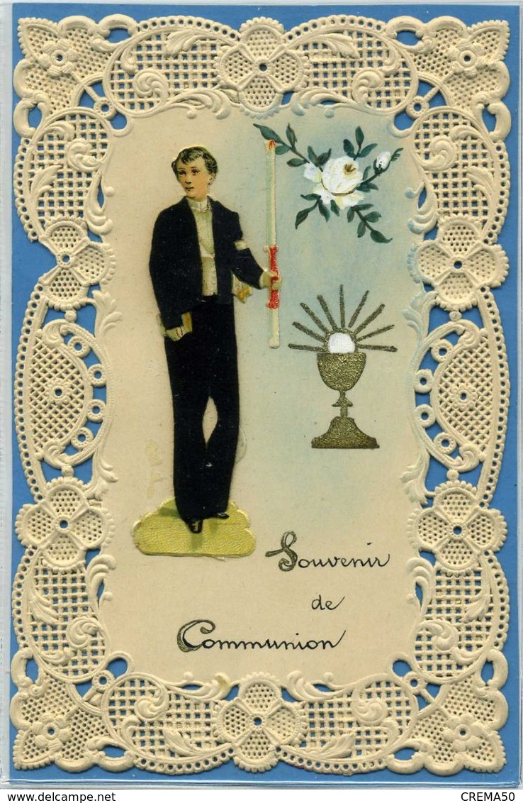 CANIVET  - Souvenir De  Communion - Peint à La Main Et Découpi - - Images Religieuses