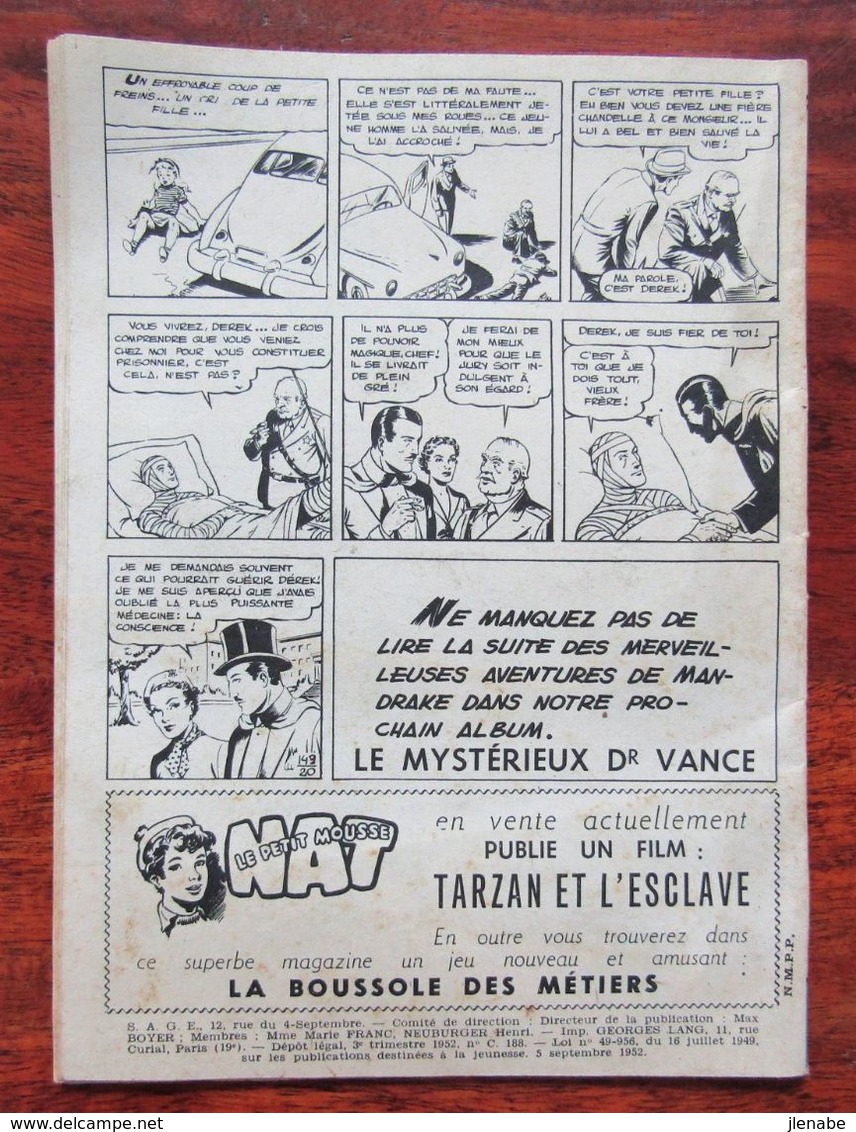 MANDRAKE Roi De La Magie N°149 De Septembre 1952 Rare ! - Mandrake