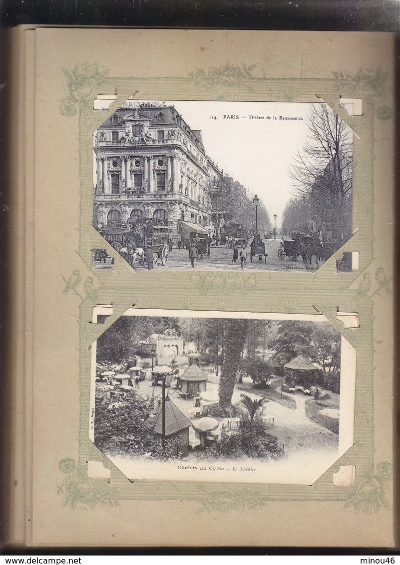 SUBERBE COLLECTION EN ALBUM :LES THEATRES FRANCAIS.180 CARTES DIFFERENTES.NOMBREUSES ANIMEES.VOIR SCANS ET DESC.