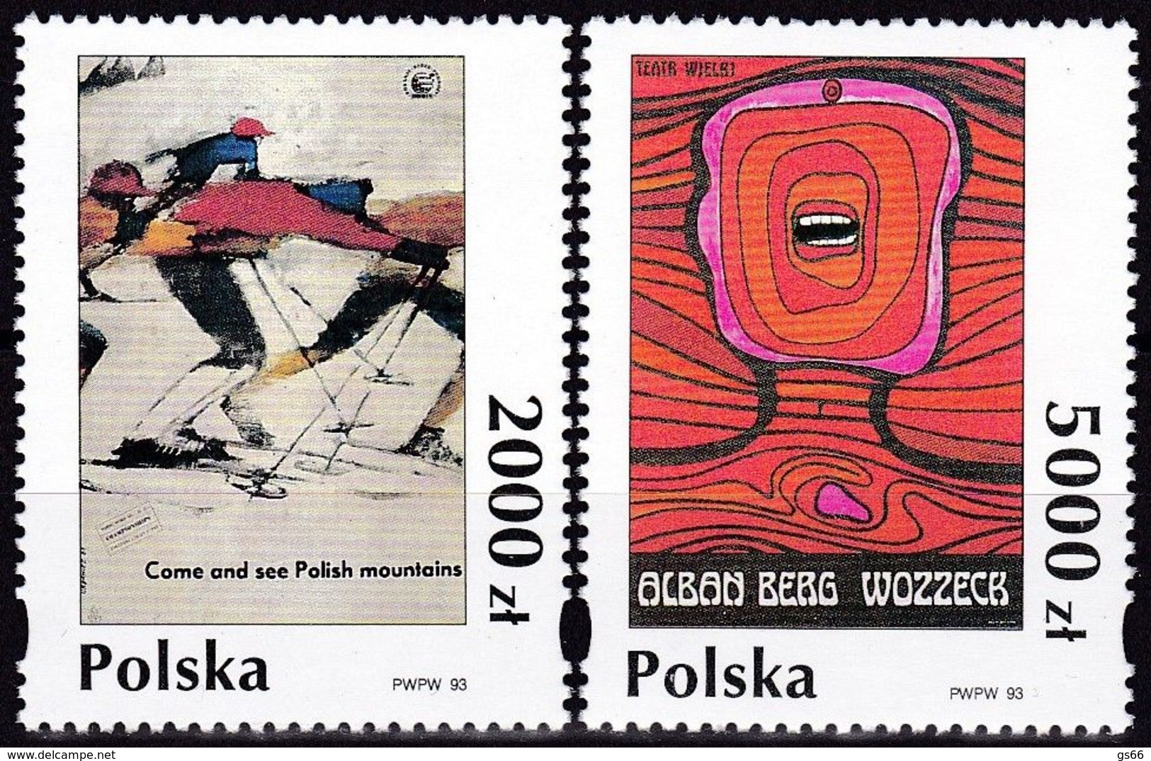 Polen, 1993,  3475/76,  MNH **, Plakatkunst, Poster Art - Neufs