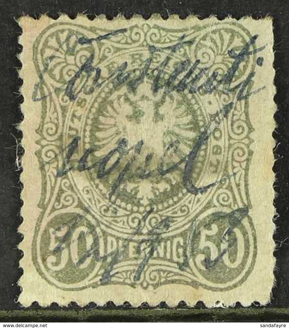 POST OFFICES IN TURKEY  German 1880 50pf Grey-green "Pfennig" With 'CONSTANTI / NOPEL / 12/9.83' Manuscript Cancellation - Other & Unclassified