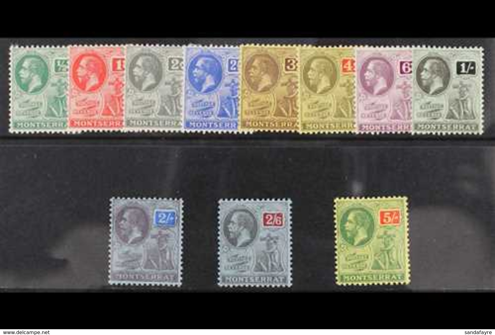 1916-22  Watermark Multi Crown CA Complete Definitive Set, SG 49/59, Very Fine Mint. (11 Stamps) For More Images, Please - Montserrat