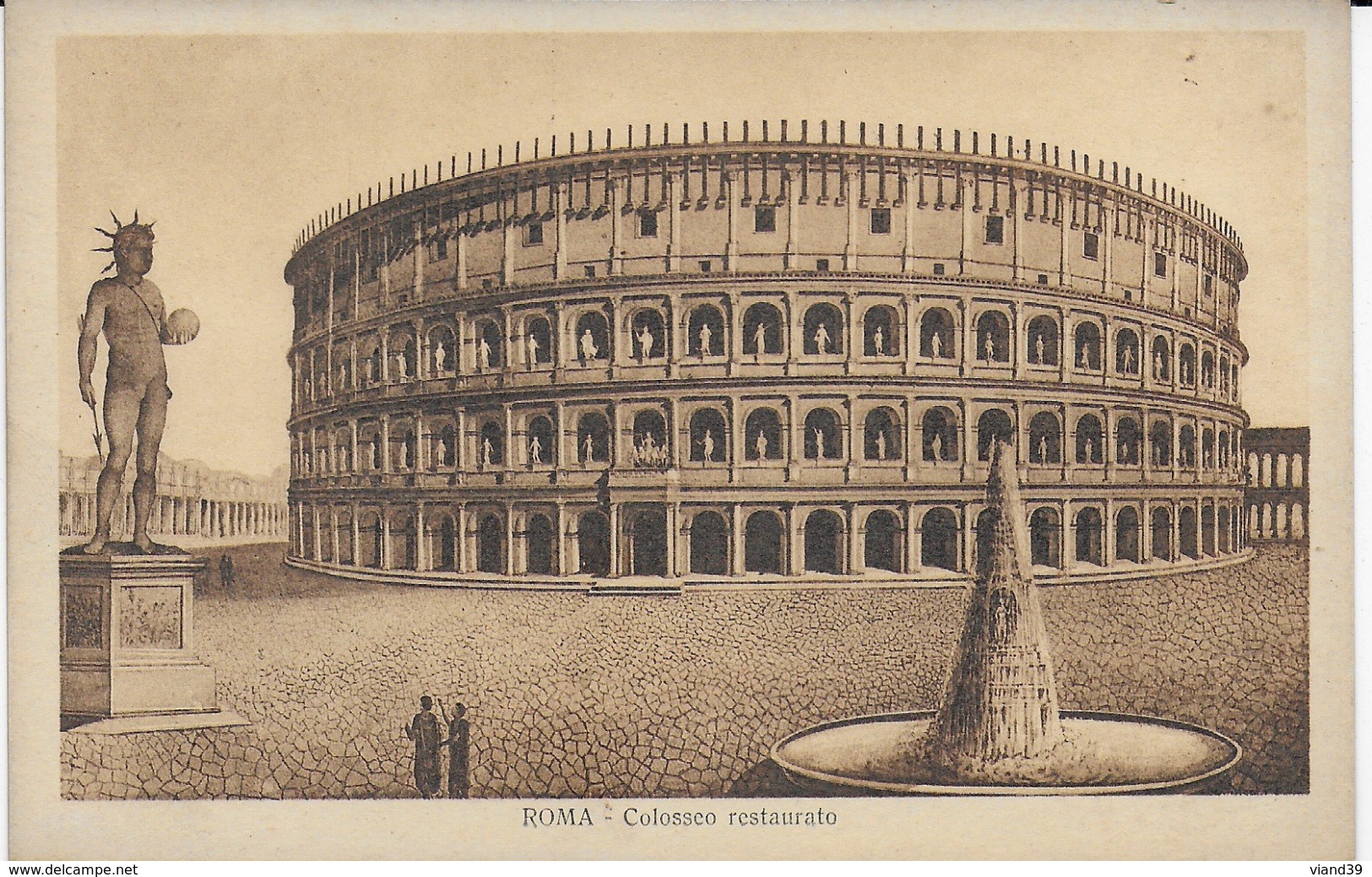 Rome - Roma -  Colosseo Restaurato (incisione) - Colosseum