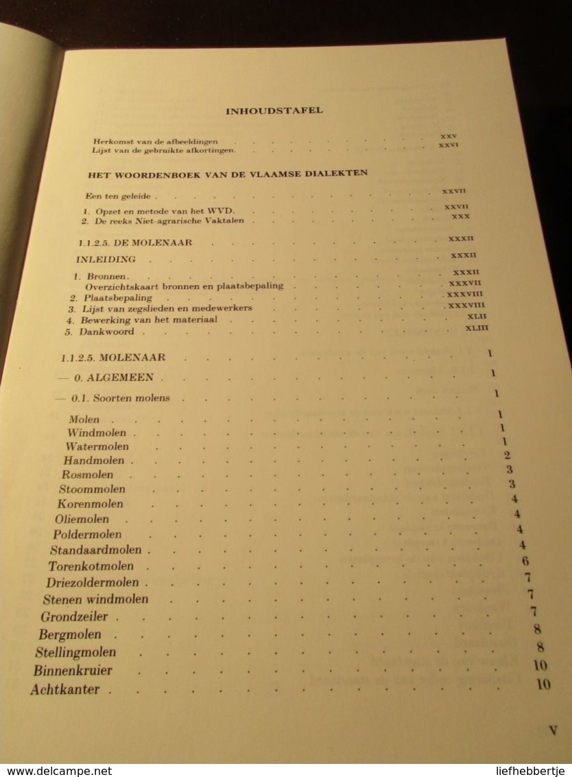 De Molenaar - In Woordenboek Van De Vlaamse Dialekten  -  Windmolens - Dialect - Geschichte