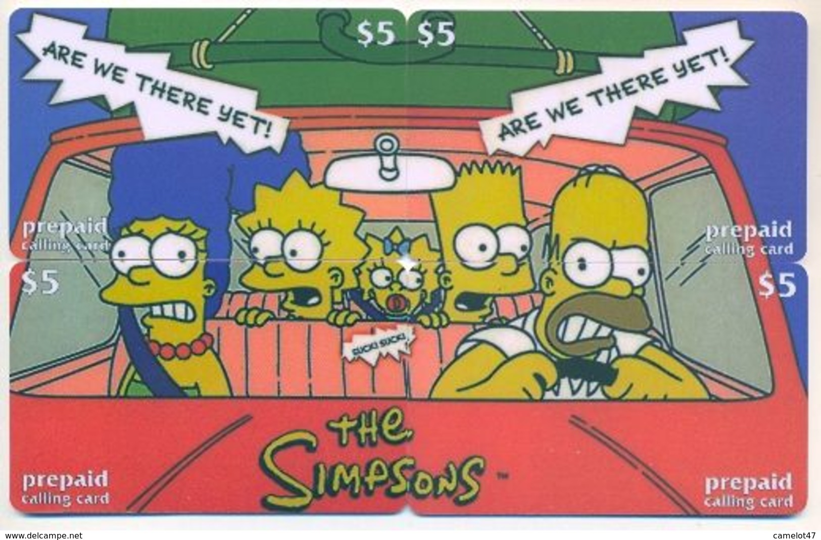 The Simpsons, $5, LDPC, 4 Prepaid Calling Cards, PROBABLY FAKE, # Simpsons-2 - Rompecabezas