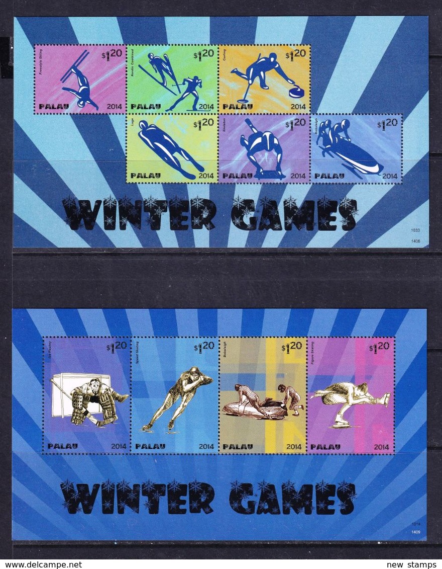 Palau 2014 Winter Olympic Games In Sochi MS + SS MNH - Winter 2014: Sochi