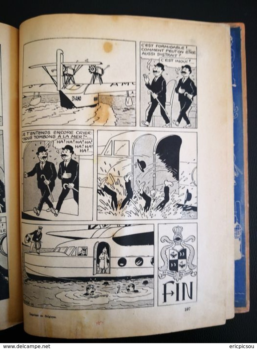 Tintin T8 - Le sceptre d'ottokar (A18) - C - N&B grande image - Réédition - (1942)  " RARE Tirage 5000 EX. "