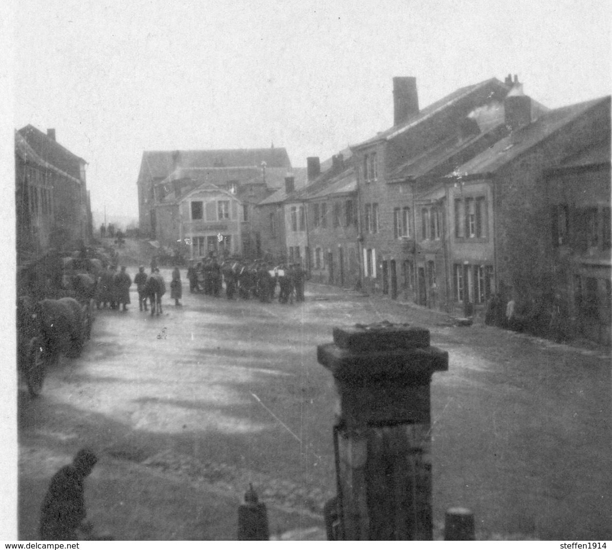 Floing Frankreich Marktplatz  -guerre 14/18-WWI Carte  Photo Allemande - 1914-18