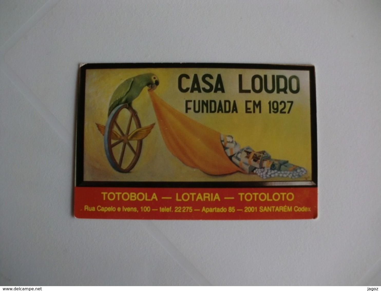 Lottery Lotaria Loterie Casa Louro Portugal Portuguese Pocket Calendar 1990/1991 - Small : 1981-90