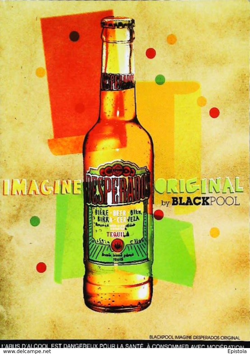 Carte Postale Publicité Bouteille De Bière  - Publicité Desperados - Bière