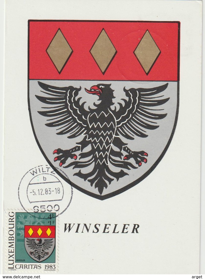 Carte Maximum LUXEMBOURG N°Yvert 1036 (ARMOIRIES WINSELER) Obl Sp Wiltz 1983 - 1934-1951