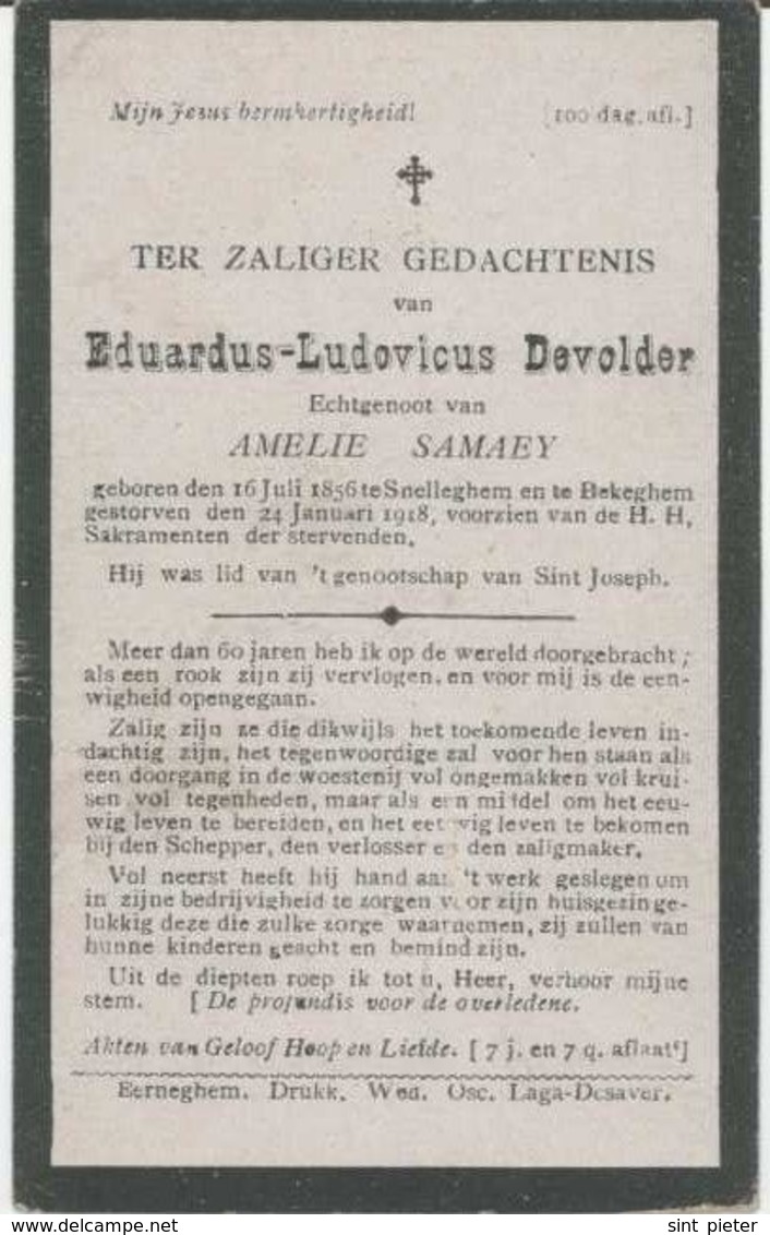 BP Devolder Eduardus Ludovicus (Snellegem 1856 - Bekegem 1918 - Collections