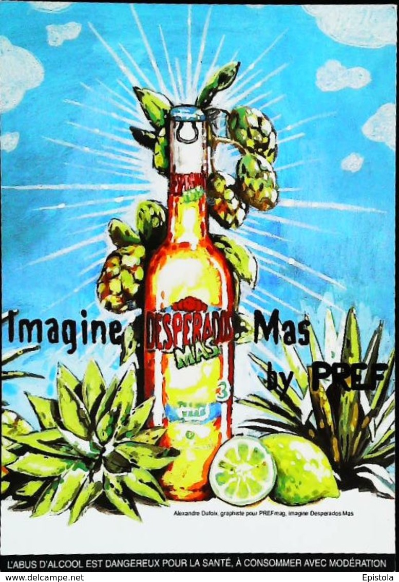Carte Postale Publicité Bouteille De Bière Publicité  Desperados - Bière