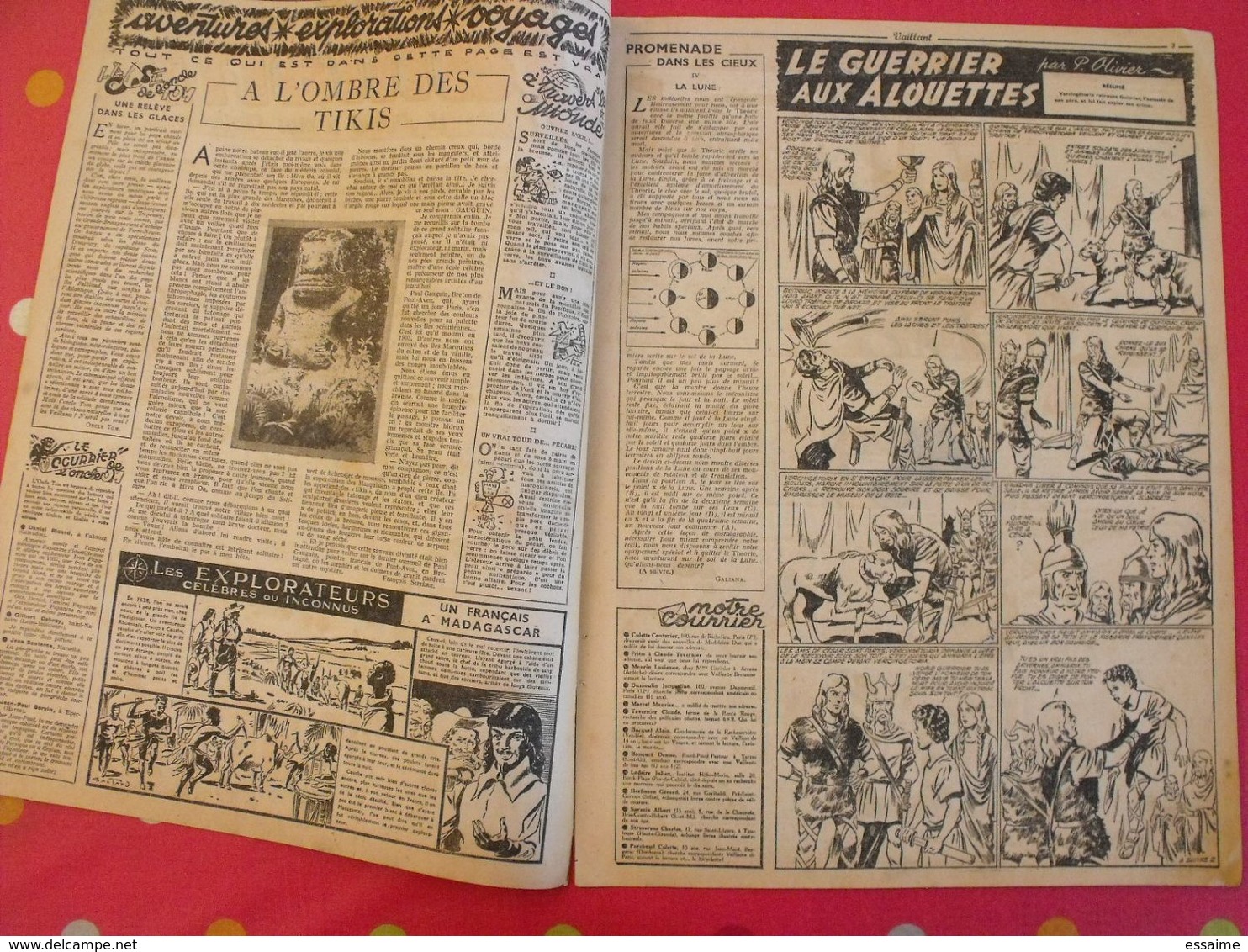 Vaillant N° 85 Du 26 Décembre 1946. Placid Muzo, Nasdine Hodja, Pionniers De L'espérance Poivet - Vaillant