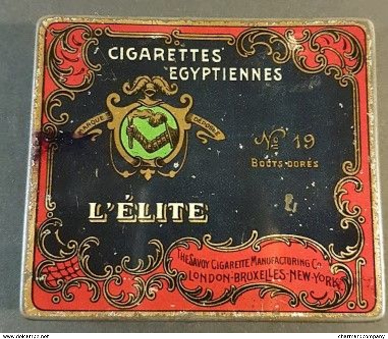 Boîte Ancienne - 20 Cigarettes Egyptiennes L'ELITE - The Savoy Cigarette Manufacturing Cy - 3 Scans - Contenitori Di Tabacco (vuoti)