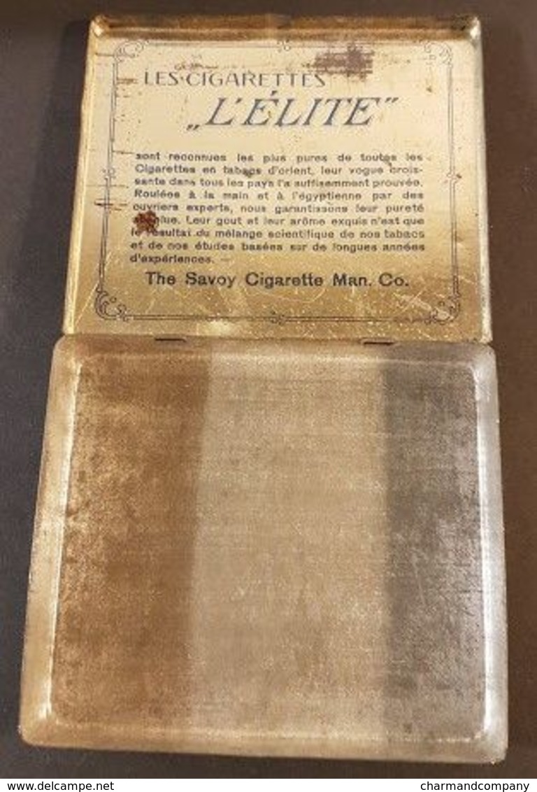Boîte Ancienne - 20 Cigarettes Egyptiennes L'ELITE - The Savoy Cigarette Manufacturing Cy - 3 Scans - Contenitori Di Tabacco (vuoti)