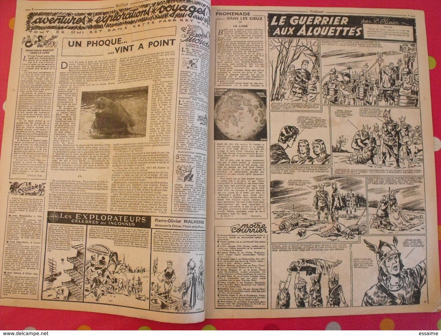 Vaillant N° 87 Du 9 Janvier 1947. Placid Muzo, Nasdine Hodja, Pionniers De L'espérance Poivet - Vaillant