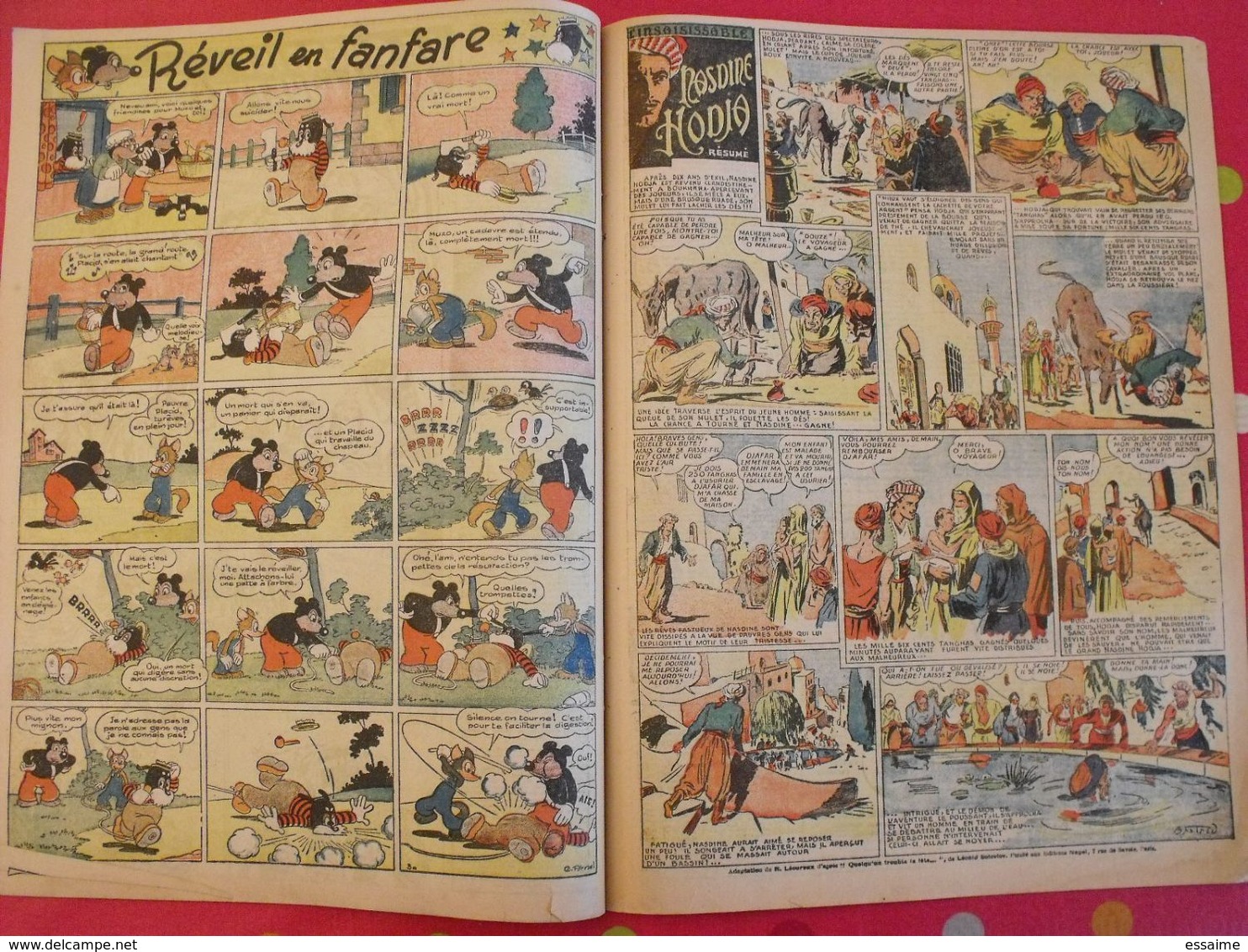 Vaillant N° 87 Du 9 Janvier 1947. Placid Muzo, Nasdine Hodja, Pionniers De L'espérance Poivet - Vaillant