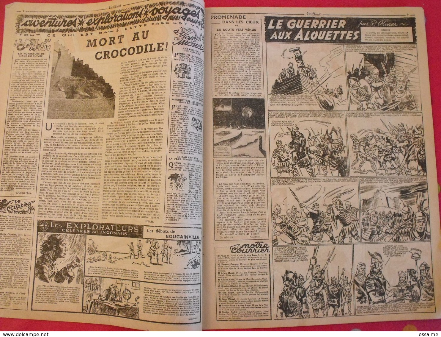 Vaillant N° 88 Du 16 Janvier 1947. Placid Muzo, Nasdine Hodja, Pionniers De L'espérance Poivet - Vaillant