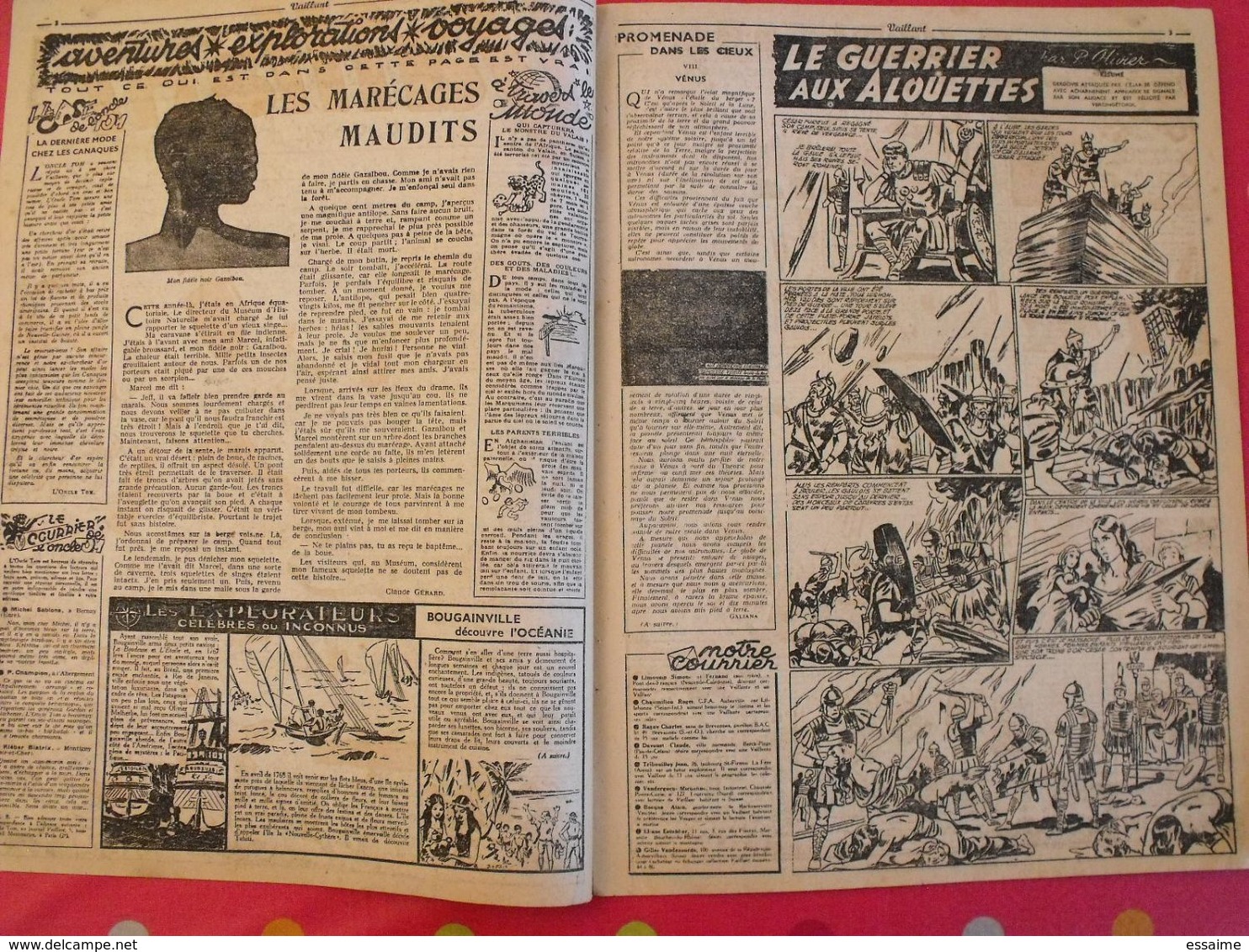 Vaillant N° 89 Du 23 Janvier 1947. Placid Muzo, Nasdine Hodja, Pionniers De L'espérance Poivet - Vaillant
