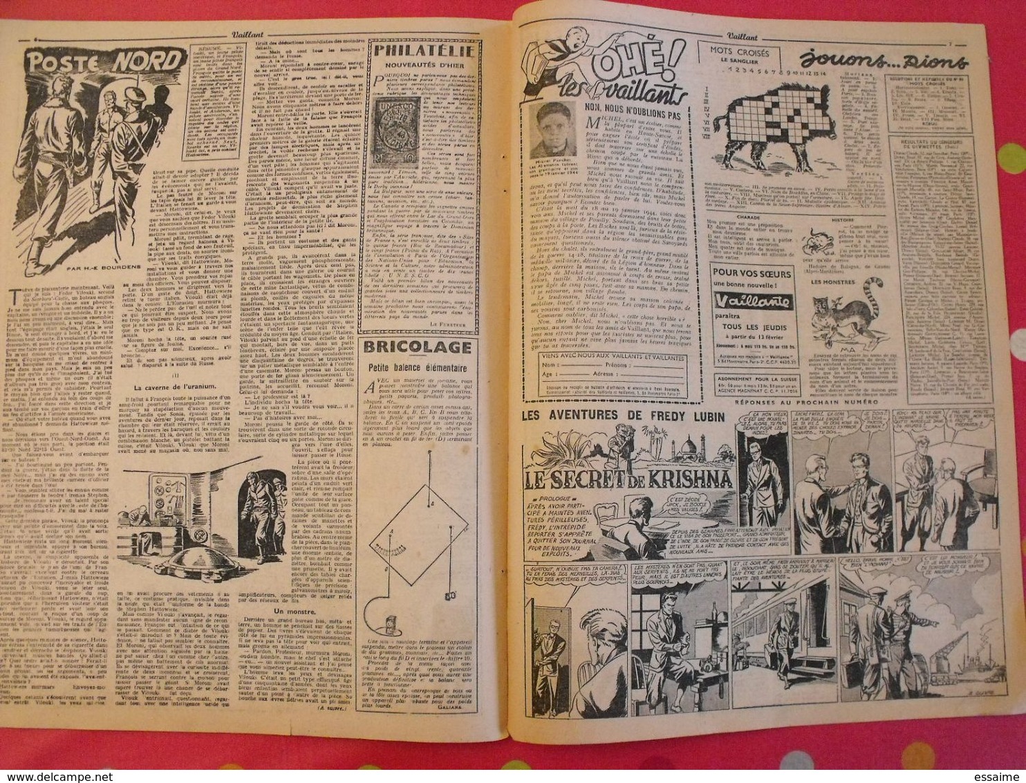Vaillant N° 90 Du 30 Janvier 1947. Placid Muzo, Nasdine Hodja, Pionniers De L'espérance Poivet - Vaillant