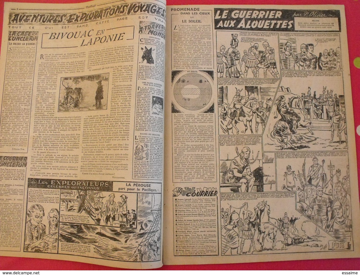 Vaillant N° 93 Du 20 Février 1947. Placid Muzo, Nasdine Hodja, Pionniers De L'espérance Poivet - Vaillant