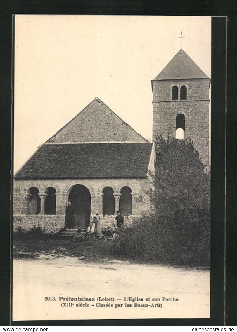 CPA Prefontaines, L`Eglise Et Son Porche - Other & Unclassified