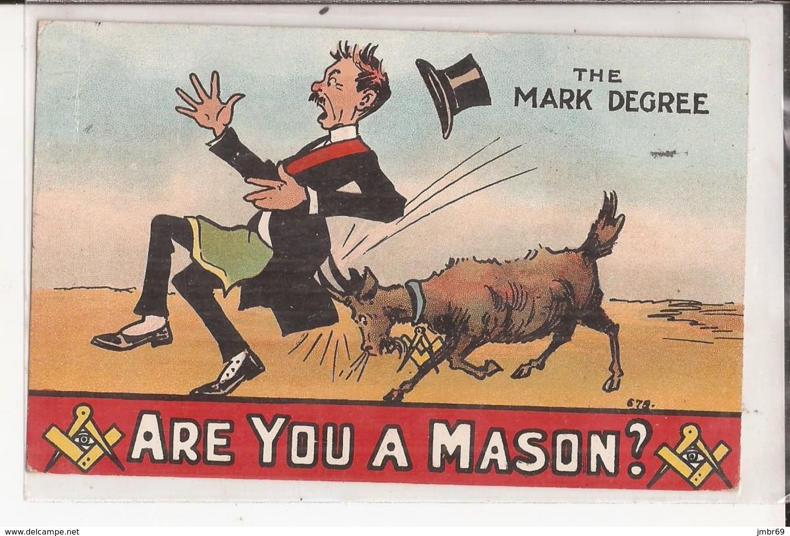 Cpa Franc Maconnerie Are You A Mason The Mark Degree Goat Chevre National Series Postcard Masonic - Filosofia & Pensatori