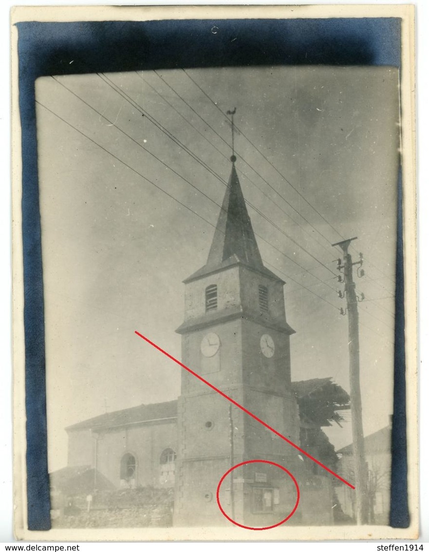 Jeandelize (Meurthe-et-Moselle)Arrondissement Briey Kanton Jarny Church Elgise -guerre 14/18-WWI  Photo Allemande - 1914-18