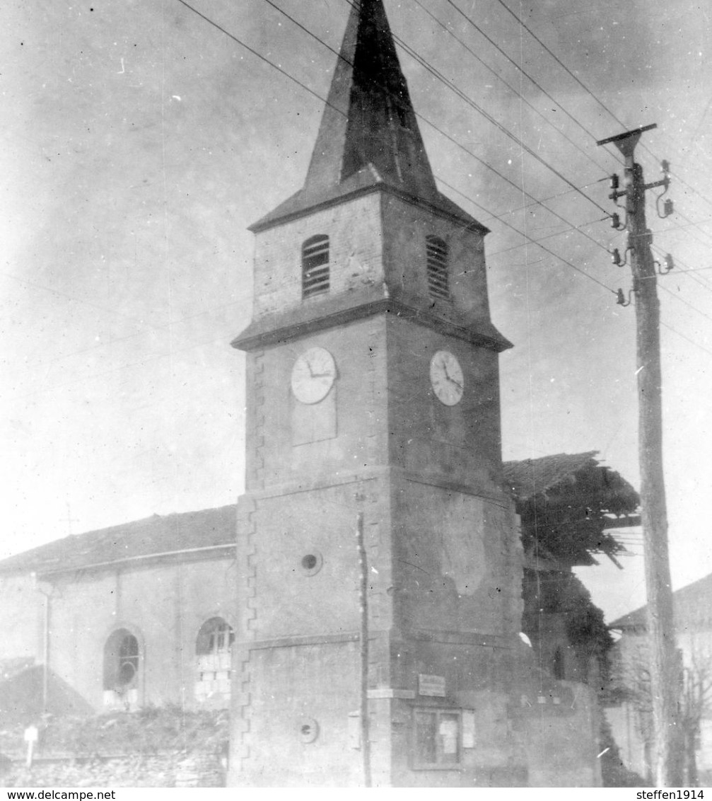 Jeandelize (Meurthe-et-Moselle)Arrondissement Briey Kanton Jarny Church Elgise -guerre 14/18-WWI  Photo Allemande - 1914-18