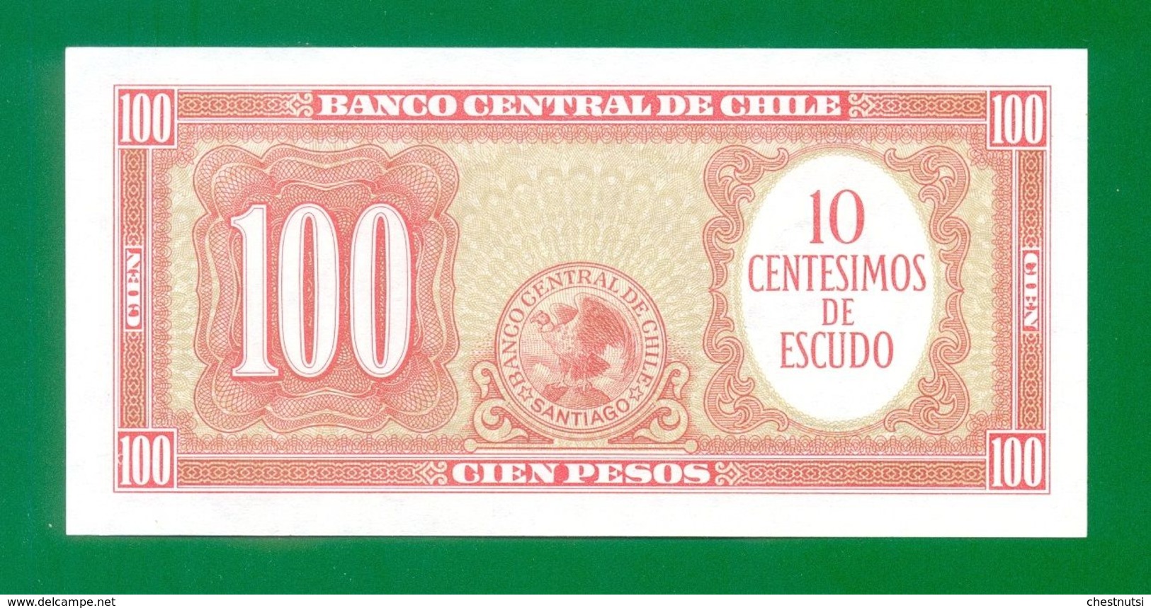 CHILE 100 Pesos (1960-1961) P127 UNC - Cile