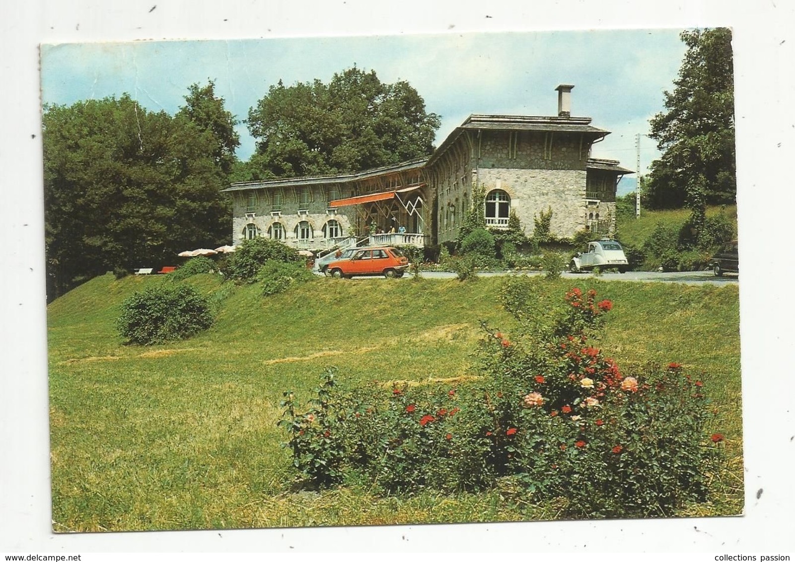 Cp, Automobile , CITROEN 2 Cv , RENAULT 5 ,65 , BEAUCENS , Hôtel Restaurant Thermal, Voyagée 1974 - Passenger Cars