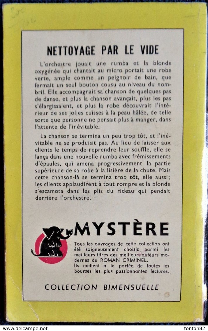 Mickey Spilane - Nettoyage à Vide -  Presses De La Cité - " Un Mystère " N° 107 - ( 1952 ) . - Presses De La Cité