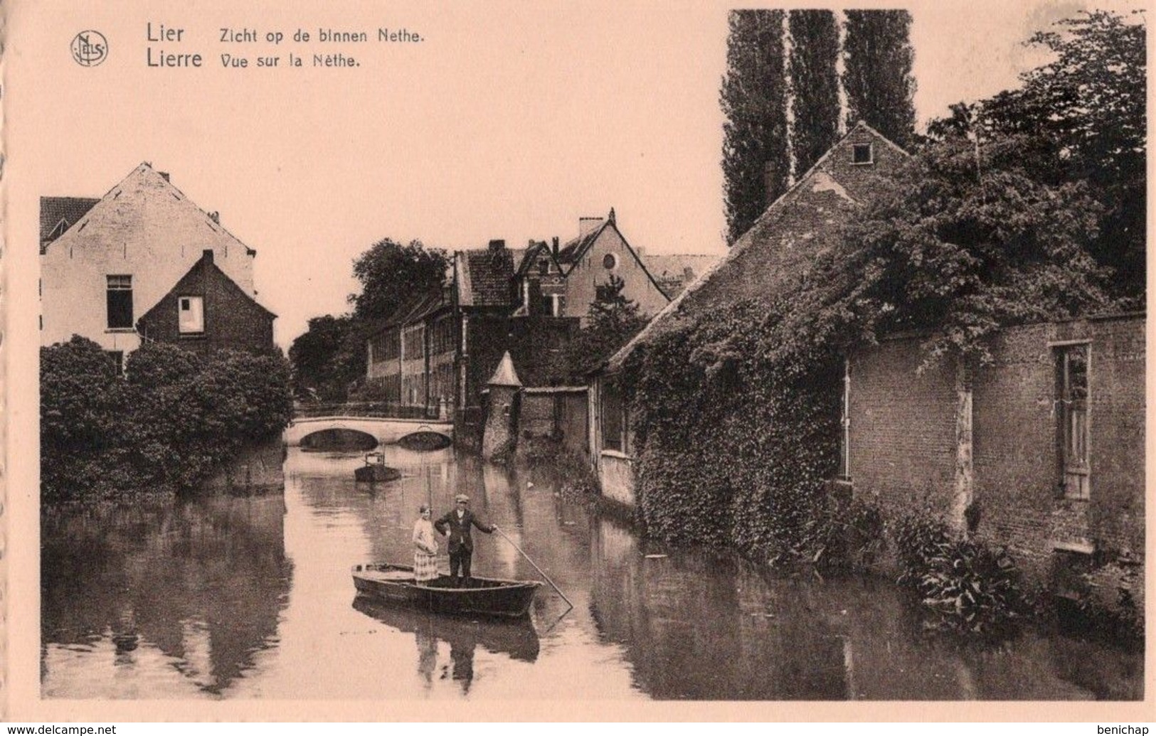 CPA NELS - LIER - LIERRE - ZICHT OP DE BINNEN NETHE - VUE SUR LA NETHE  - NON VOYAGEE- NEUVE. - Lier