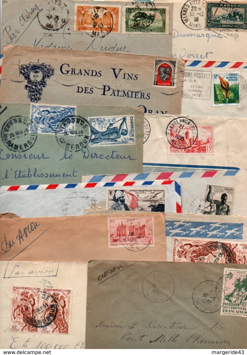 COLONIES FRANCAISES LOT DE LETTRES DIVERSES - POIDS 480 GRAMMES - Lots & Kiloware (mixtures) - Max. 999 Stamps