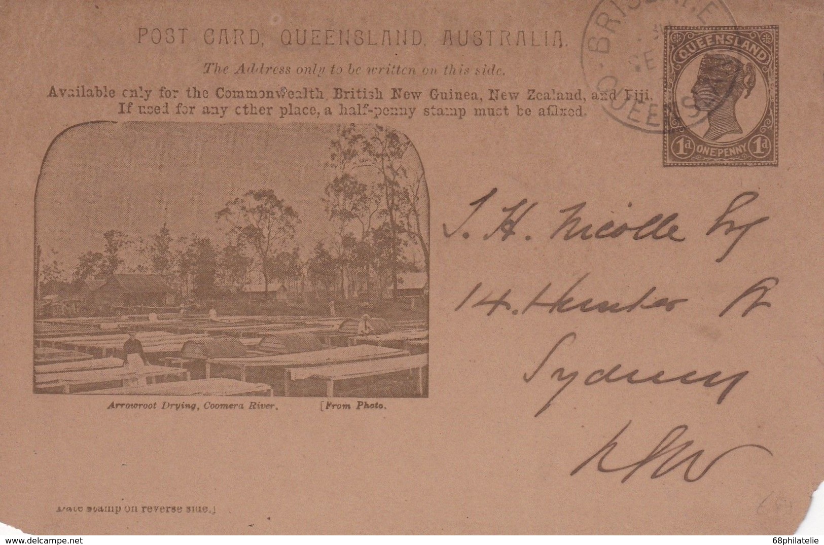 QUEENSLAND       ENTIER POSTAL/GANZSACHE/POSTAL STATIONARY CARTE ILLUSTREE DE BRISBANE - Briefe U. Dokumente