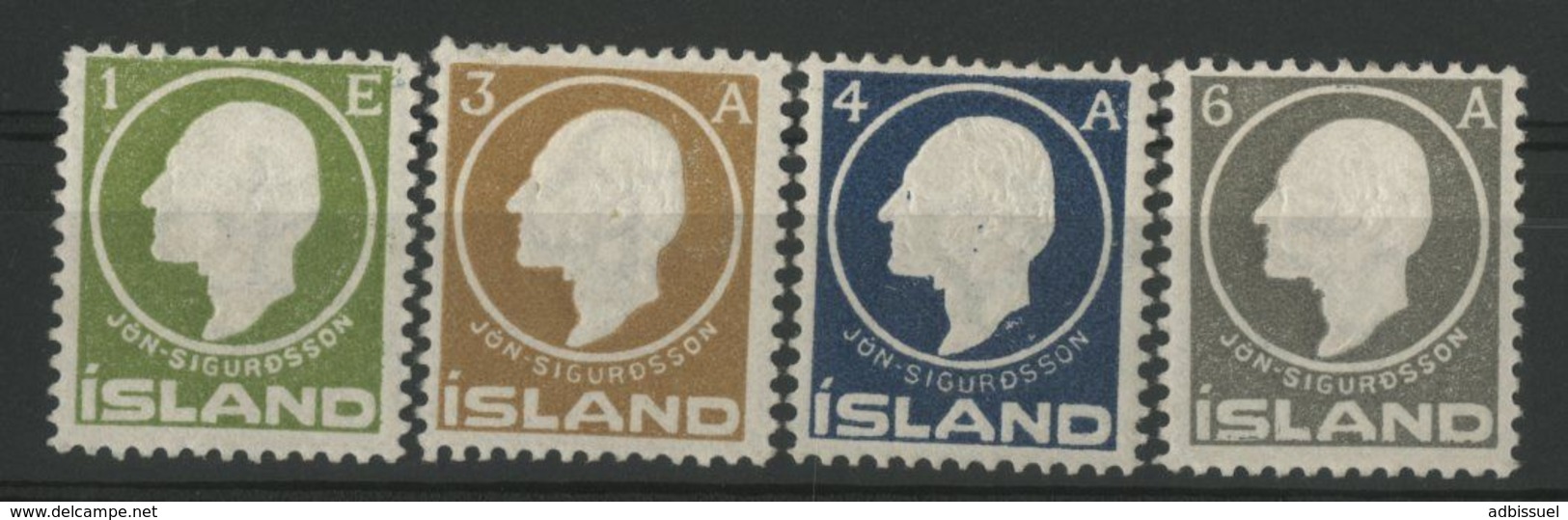 ISLANDE ICELAND COTE 15 € N° 62 à 65 Neufs * (MH). "Jon . SIGURDSSON" Impression En Relief - Nuevos