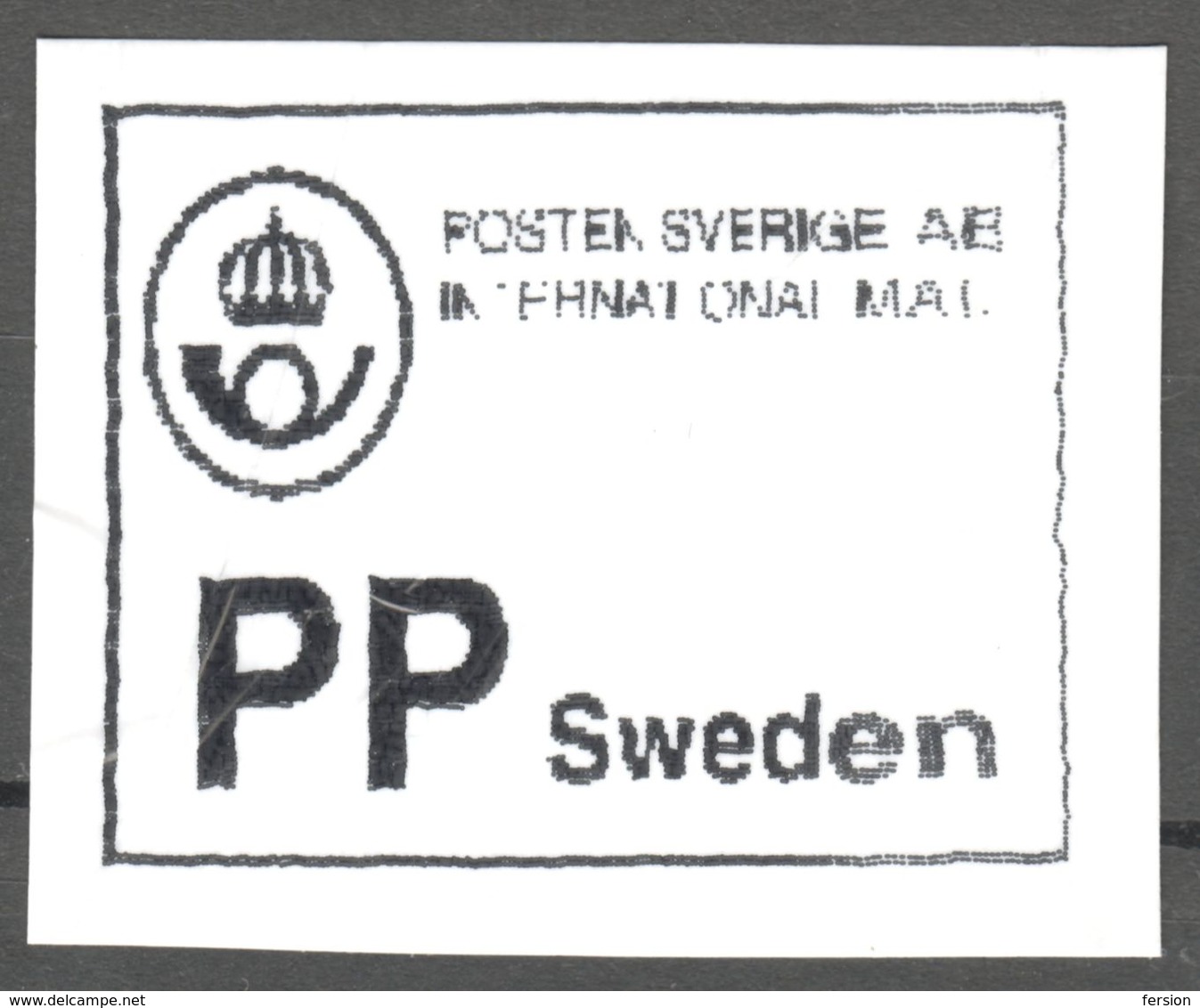 Taxe Percue Post Paid IMPRINT - Intermational Mail PP  / 2019 SWEDEN - Used Cut / Posten Sverige - Automatenmarken [ATM]