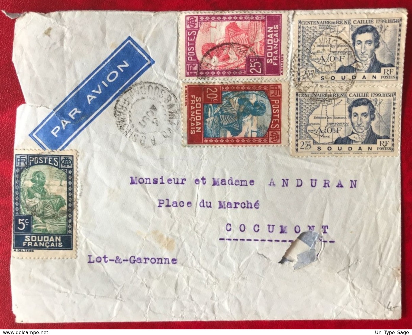 Soudan Français, N°63, 66, 67 Et 102 (x2) Sur Lettre De Bamako Pour Cocumont - (B3466) - Storia Postale