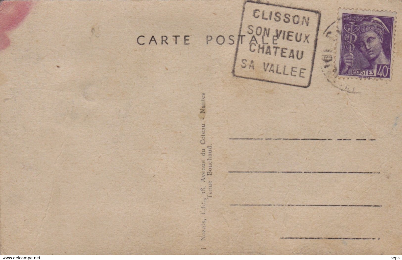 CP :  Clisson - Carte à Système - Clisson