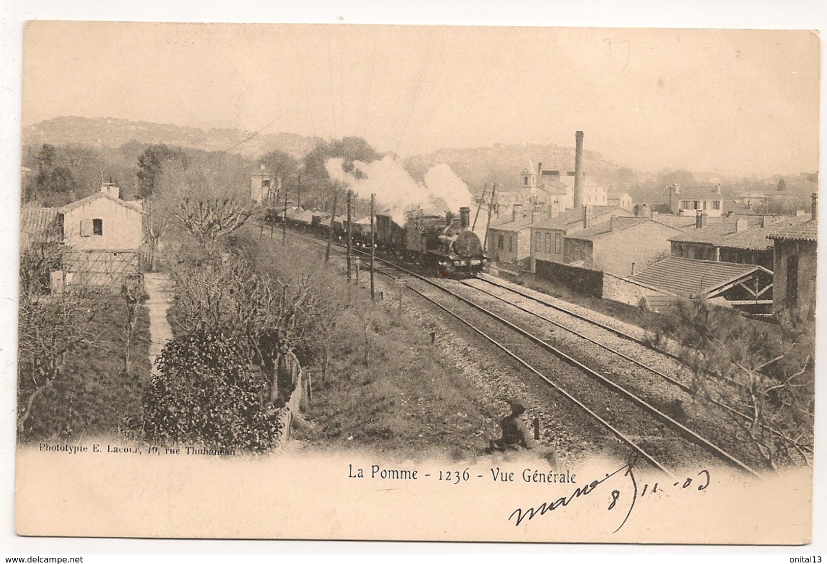 MARSEILLE LA POMME  VUE GENERALE TRAIN LOCOMOTIVE C734 - Les Caillols, La Valentine