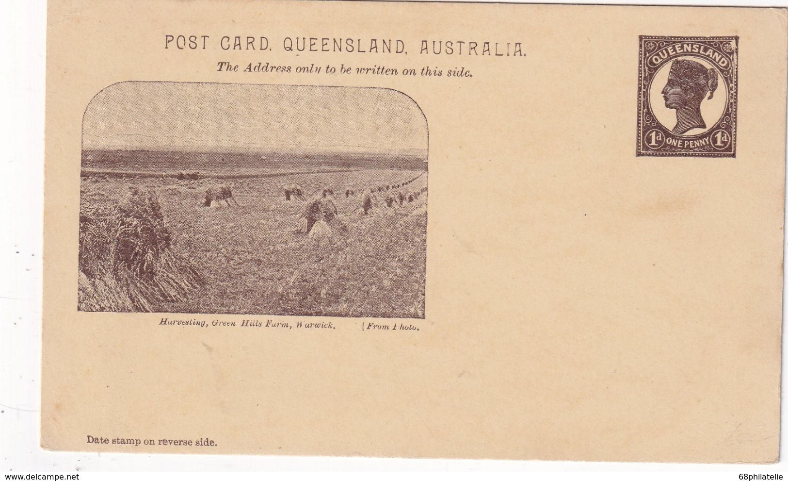 QUEENSLAND    ENTIER POSTAL/GANZSACHE/POSTAL STATIONARY CARTE ILLUSTREE - Covers & Documents