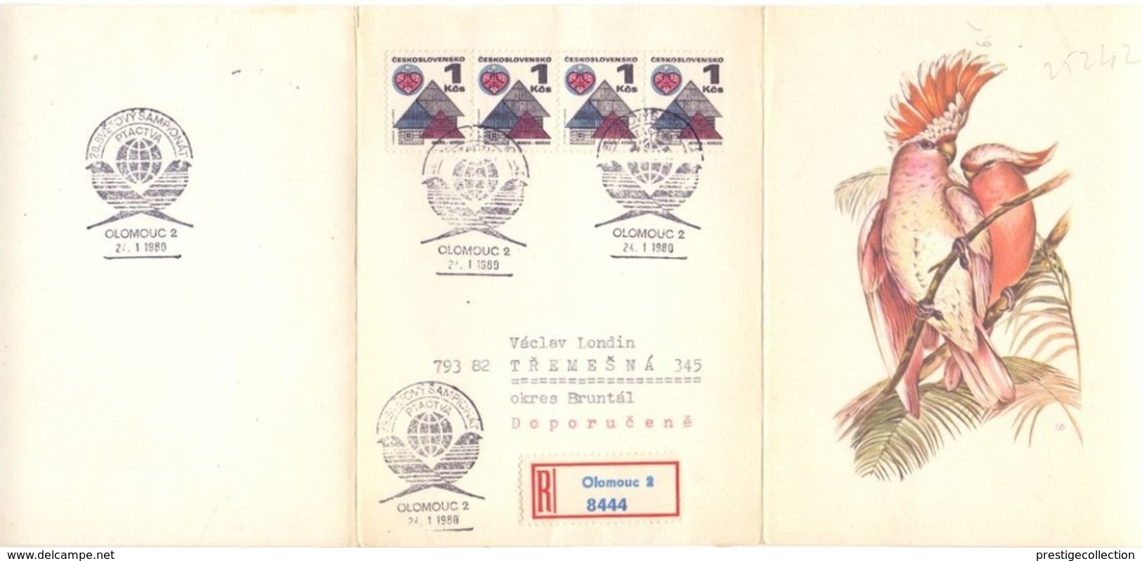 CECOSLOVACCHIA OLOMOUC REGISTRED MAIL SPECIAL POSTMARK 1980 (GIUGN200299) - Covers & Documents