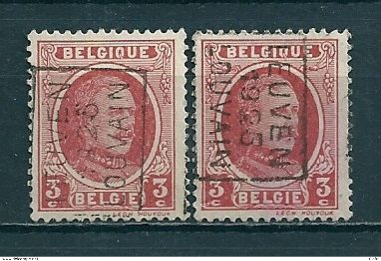 3533 Voorafstempeling Op Nr 192 - LEUVEN 1925 LOUVAIN - Positie A & B - Roulettes 1920-29