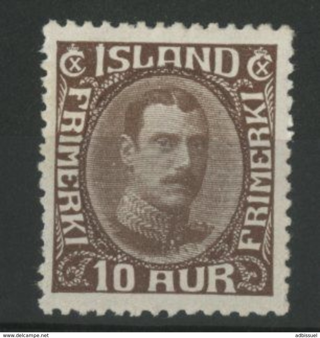 ISLANDE ICELAND COTE 110 € N° 148 Neuf * (MH) 10a Brun - Unused Stamps