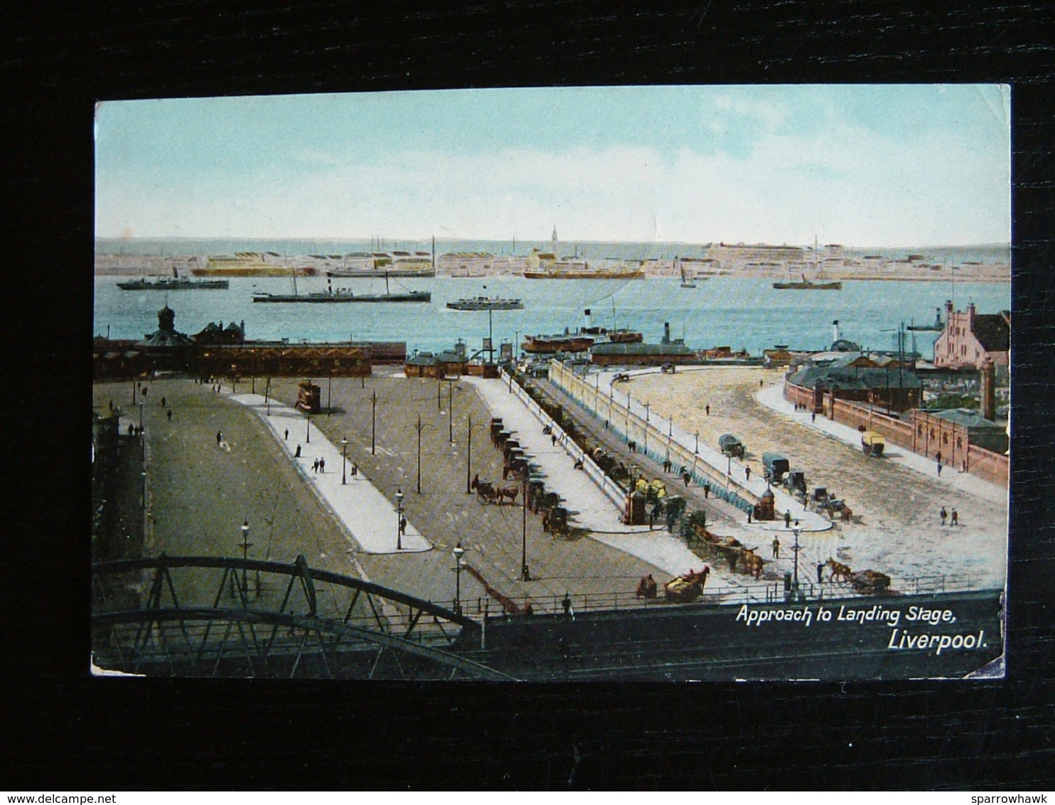 Approach To Landing Stage, Liverpool, Lancashire - Posted 1909 (Ships And Cabs) - Liverpool