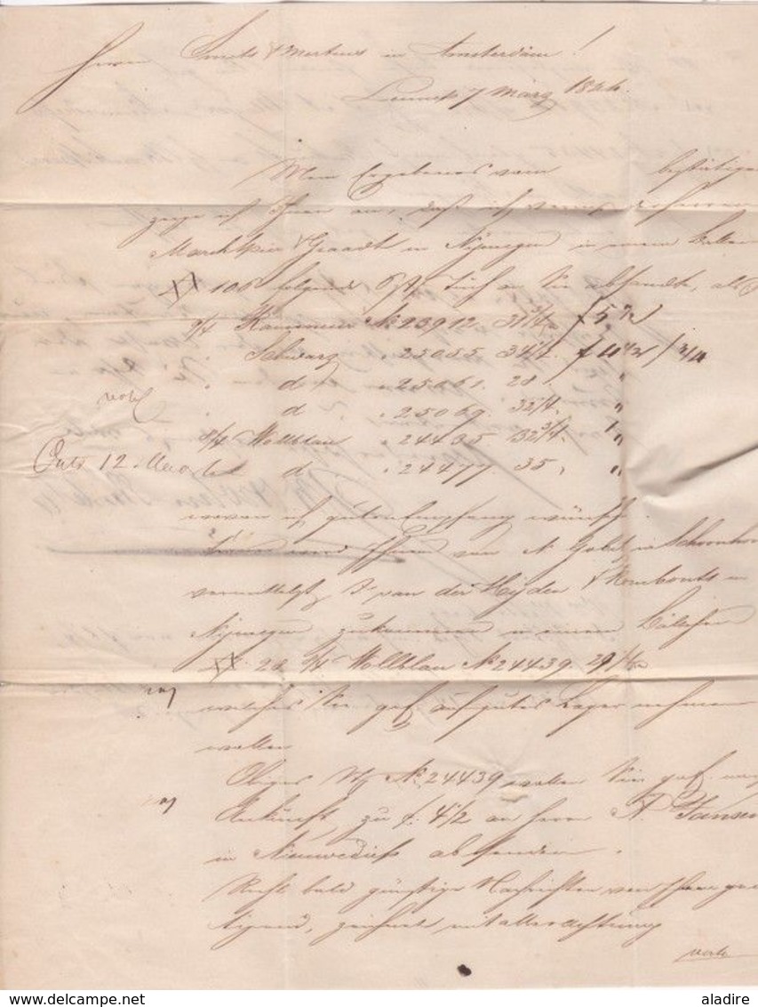 1844 - 2-page entire letter from Leuven to Amsterdam
